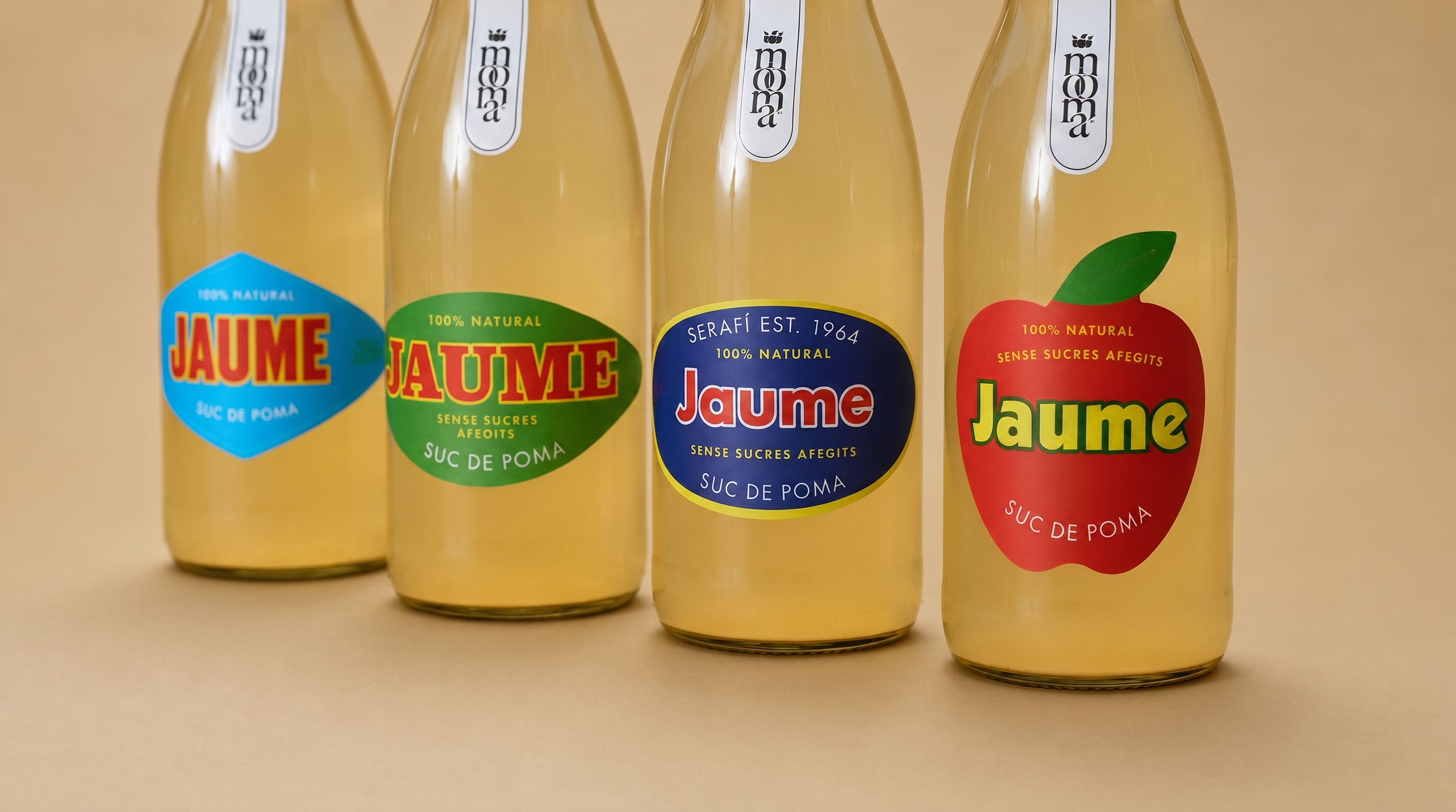 Les quatre etiquetes personalitzades amb el nom